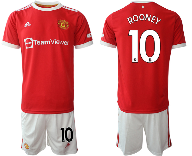 Men 2021-2022 Club Manchester United home red #10 Adidas Soccer Jerseys